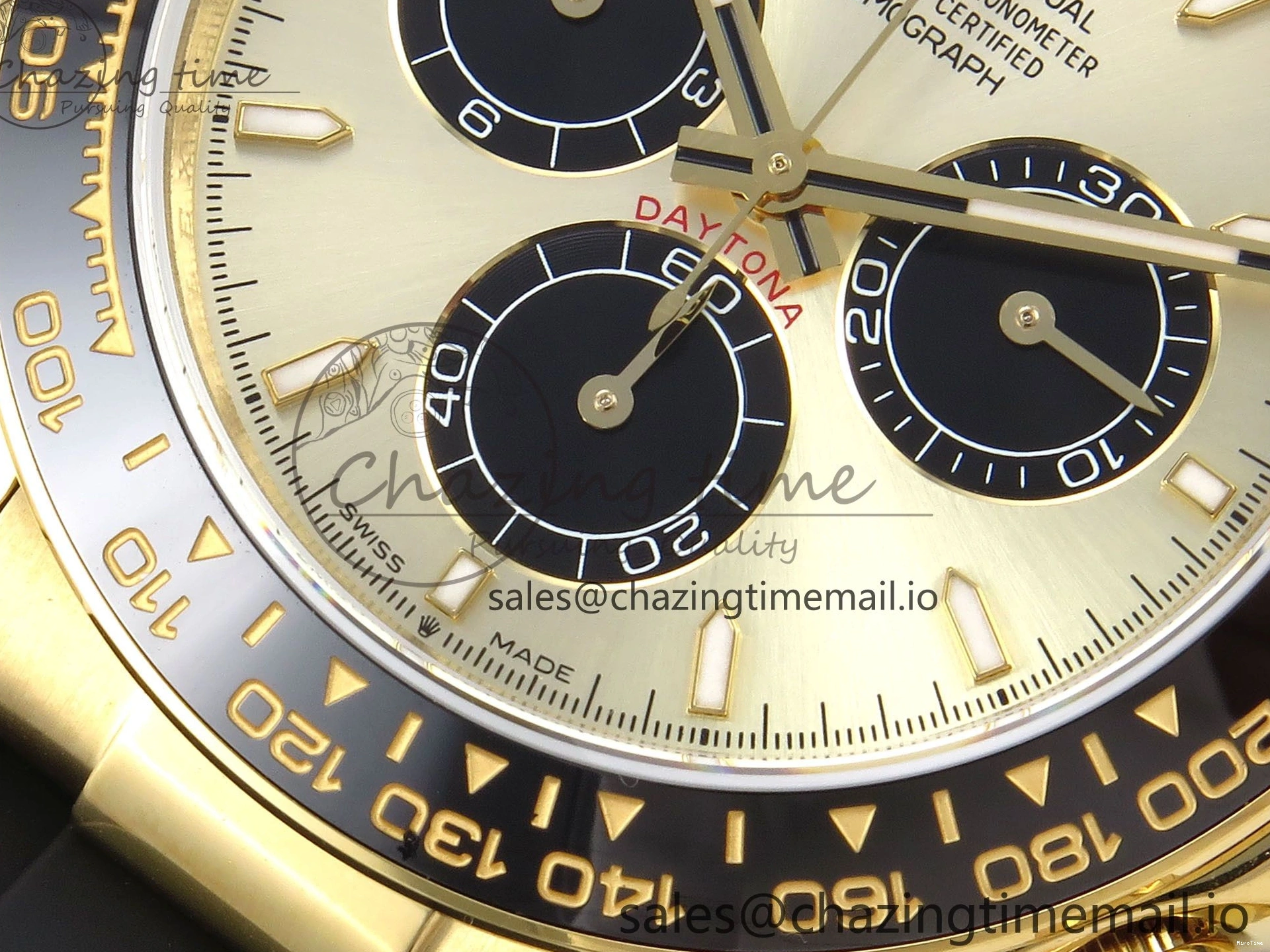 MiroTime 0517 Daytona 126518 QF 1:1 Best Edition YG Black Dial on Oysterflex Strap SH4131 V6（Gain Weight） EasyMatch 1199